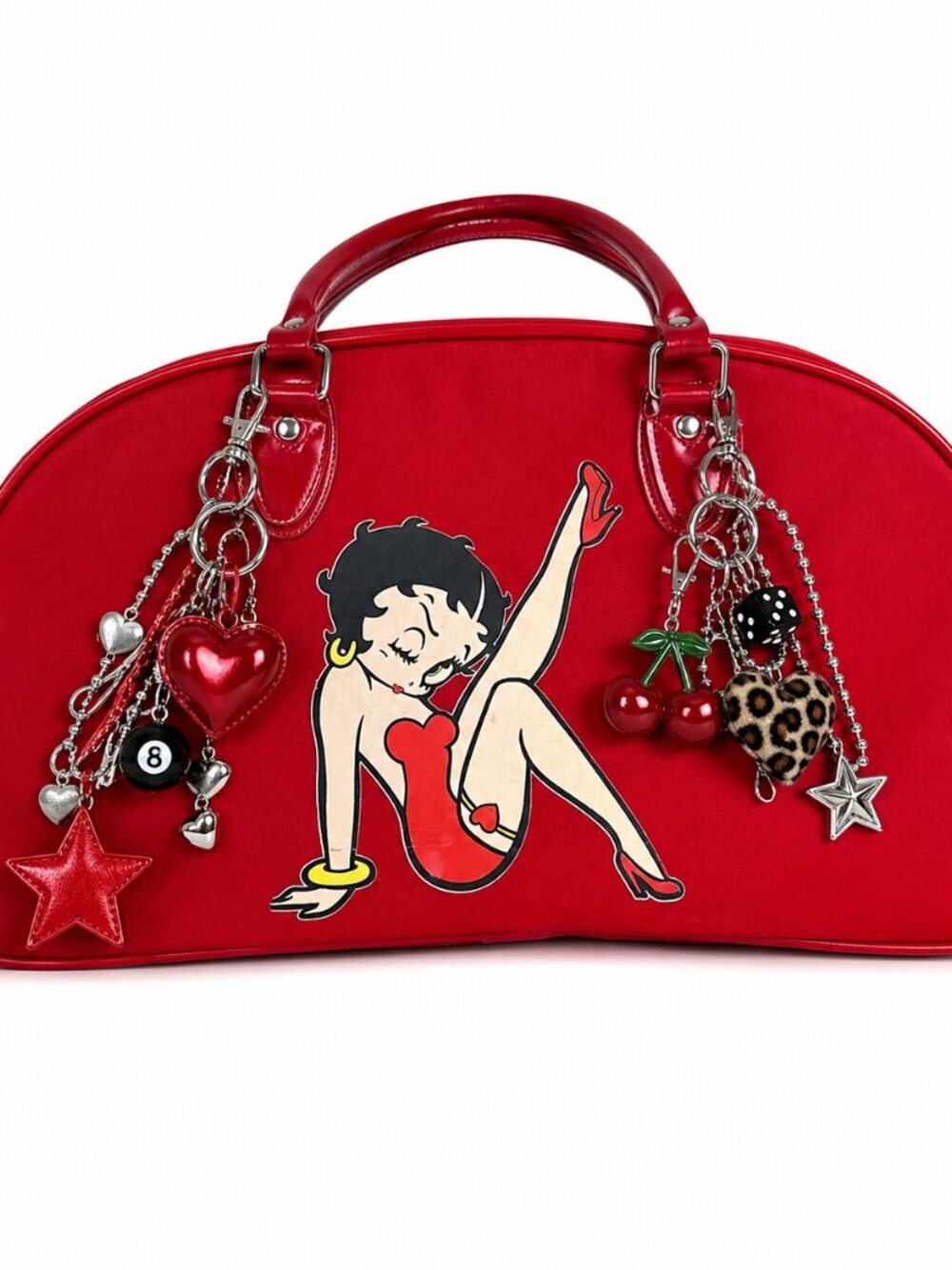Betty Boop Red Y2K Satchel Duffel Overnight Canvas Bag for Travel Vacation❤️💋